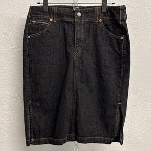 Levi's Black Demin Skirt with Side Slits